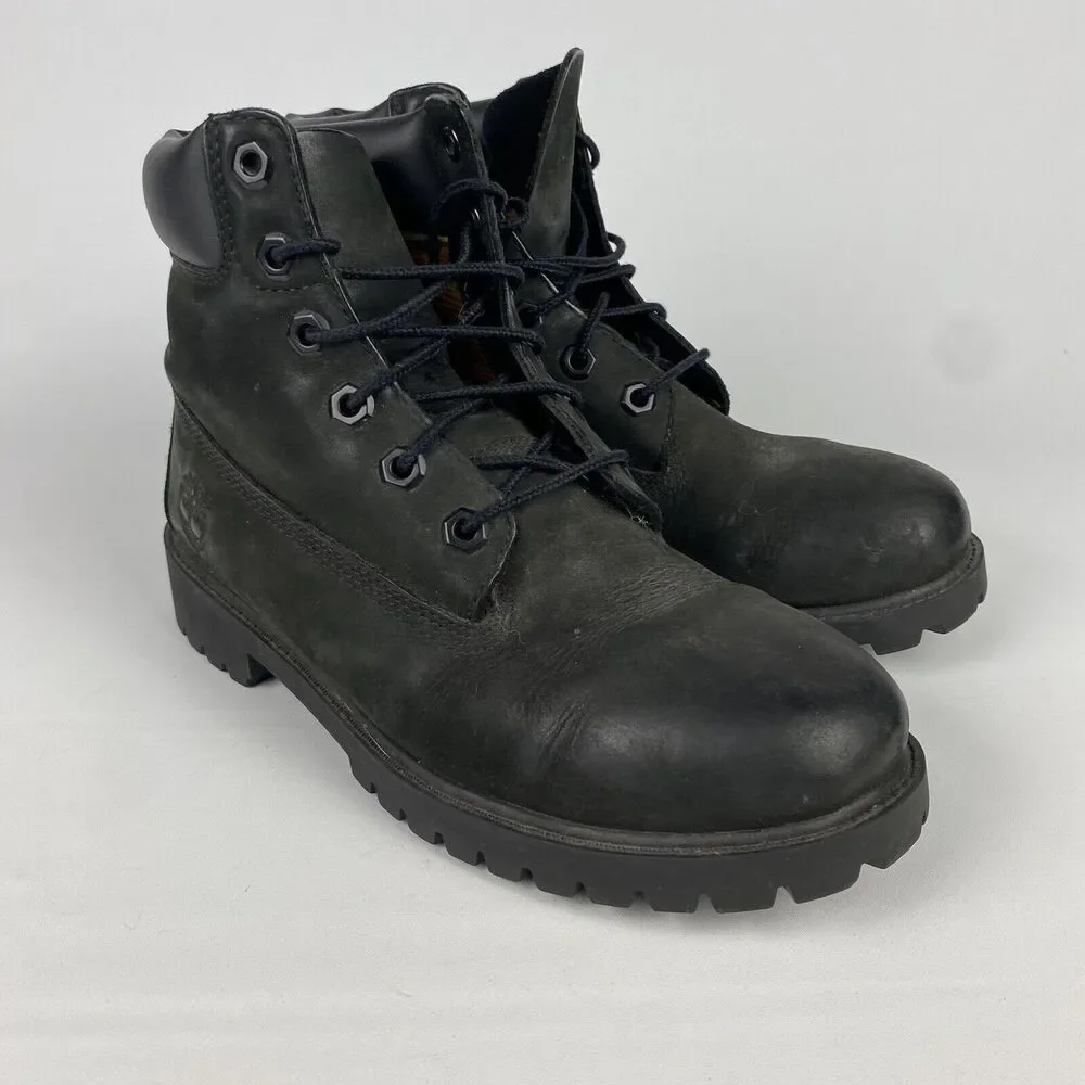 Timberland Junior 6-Inch Premium Size 5 M Black Nubuck Boots Waterproof‎ 12907